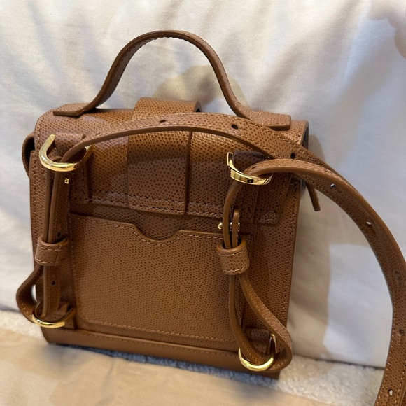 Senreve Mini Alunna Bag | Pebbled - Chestnut / Gold - Picture 2 of 7